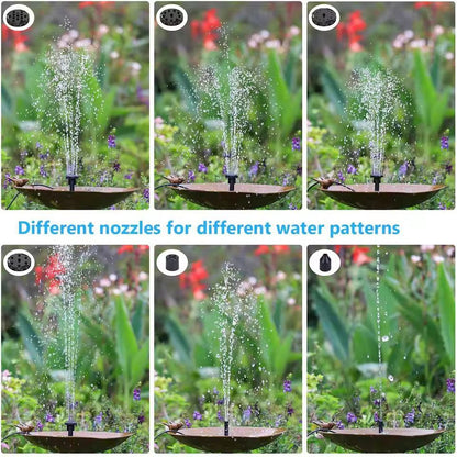GardenSolar FlowMaster Solar Fountain Kit  Solar Panel Pump With 6 Nozzles For Pond  BirdBath Decor 5