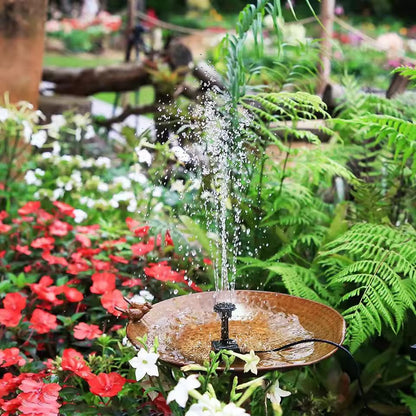 GardenSolar FlowMaster Solar Fountain Kit  Solar Panel Pump With 6 Nozzles For Pond  BirdBath Decor 6