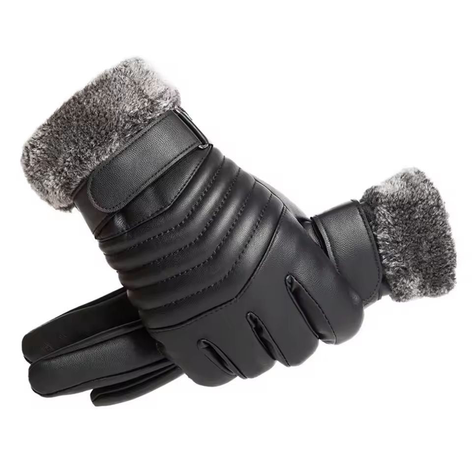 Plush FurMouth Mens Winter Insulated Touchscreen Gloves  Ultimate ColdWeather Outdoor Cycling  Moto 1