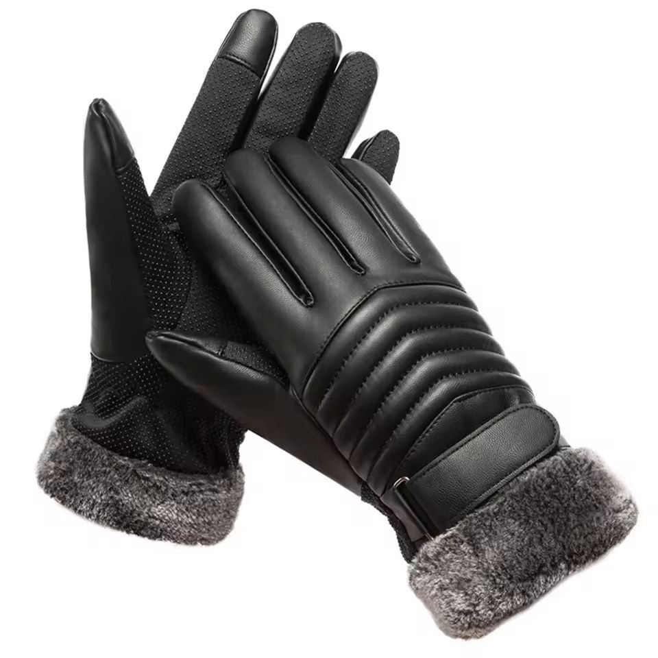 Plush FurMouth Mens Winter Insulated Touchscreen Gloves  Ultimate ColdWeather Outdoor Cycling  Moto 2