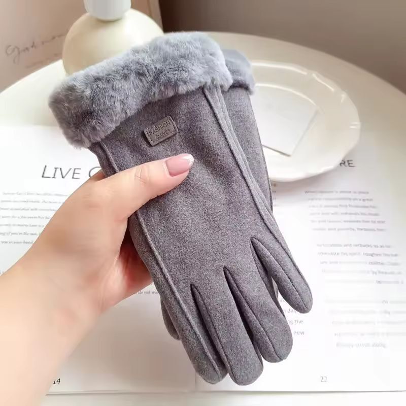 Winter Luxe Suede Touchscreen Driving  Outdoor Gloves  Plush Warm Womens Winter Gloves 3