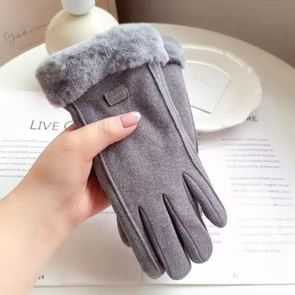 Winter Luxe Suede Touchscreen Driving  Outdoor Gloves  Plush Warm Womens Winter Gloves 3