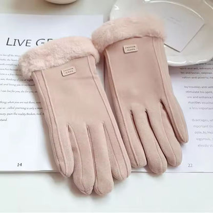 Winter Luxe Suede Touchscreen Driving  Outdoor Gloves  Plush Warm Womens Winter Gloves 4