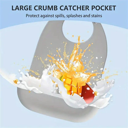 Large Silicone Adult Bib Waterproof Food Grade Bib With Pocket For Elderly Men And Women 6