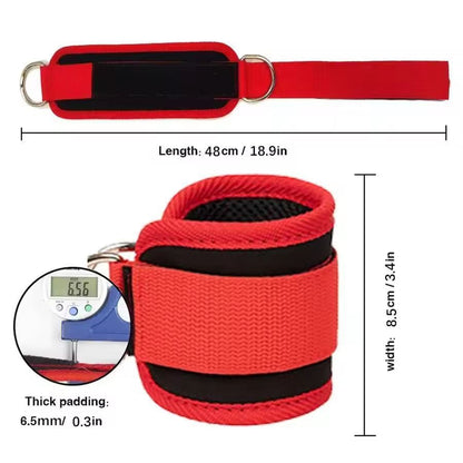 EliteFit Adjustable DRing Ankle Straps  Ultimate Cable  Pulley Leg Workout Support 8