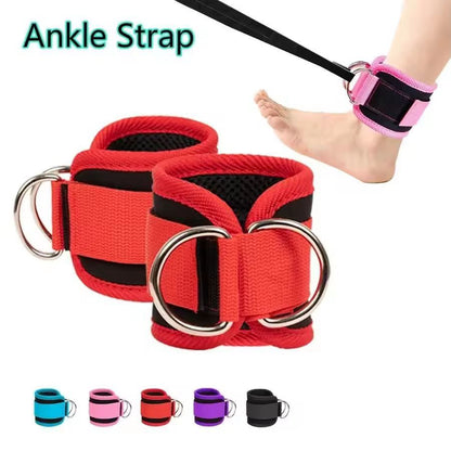 EliteFit Adjustable D-Ring Ankle Straps – Ultimate Cable & Pulley Leg Workout Support