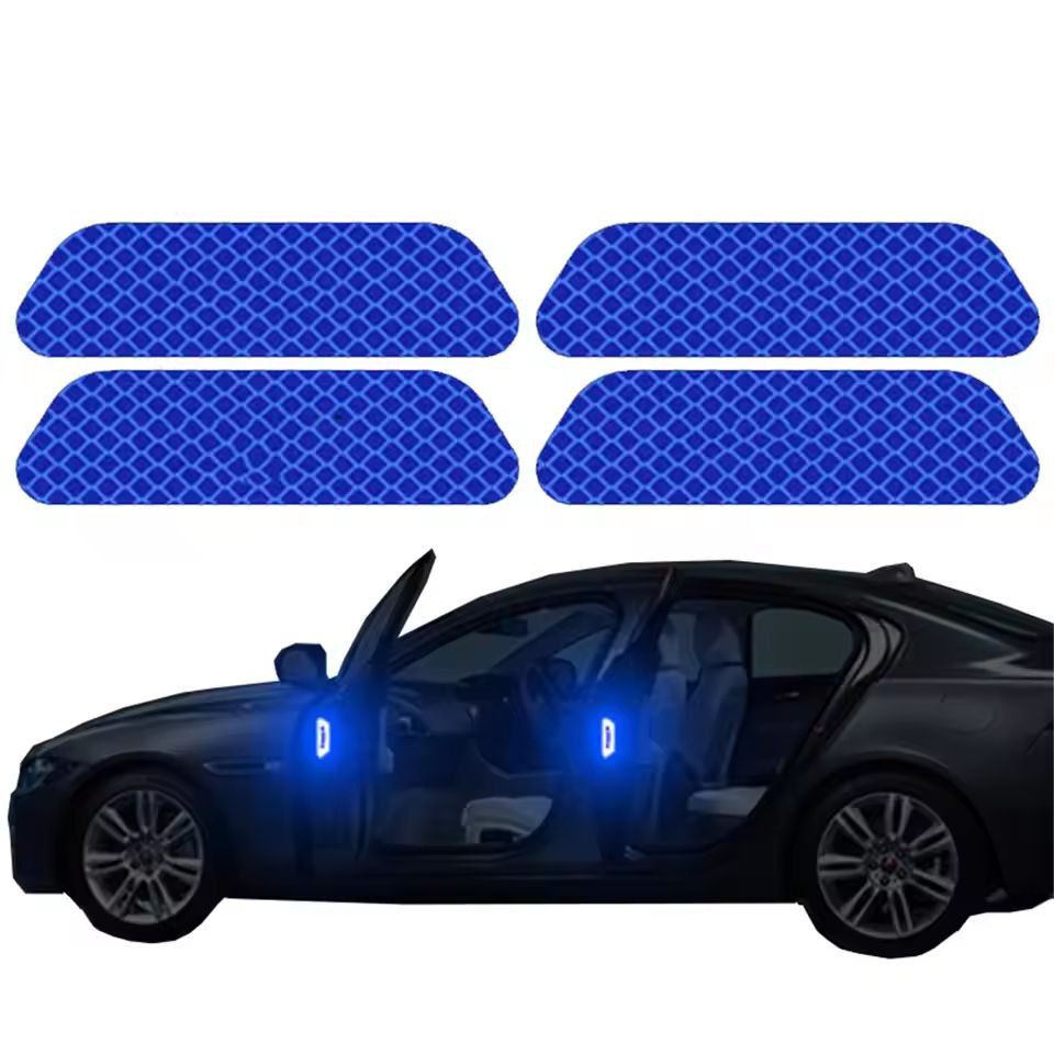 SafetyAware Car Door Reflective Warning Sticker Set 4Pack 3