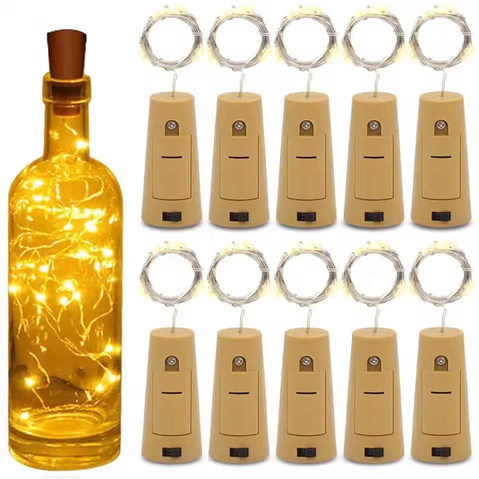 BottleGlow Premium Wine Bottle Cork String Lights  2 M Copper Wire Fairy Lights For Bars Weddings   8