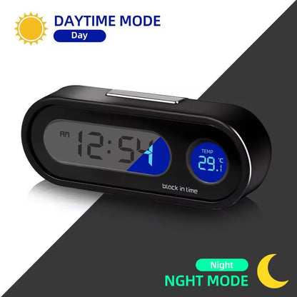 MiniCar Pro Dashboard Clock  Thermometer  Precision 2in1 LCD Auto Accessory 6