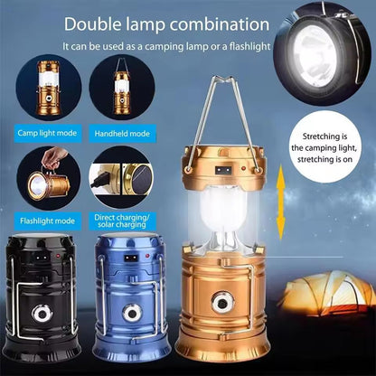 AllinOne Solar Camping Lantern  Waterproof Emergency Work Light 7