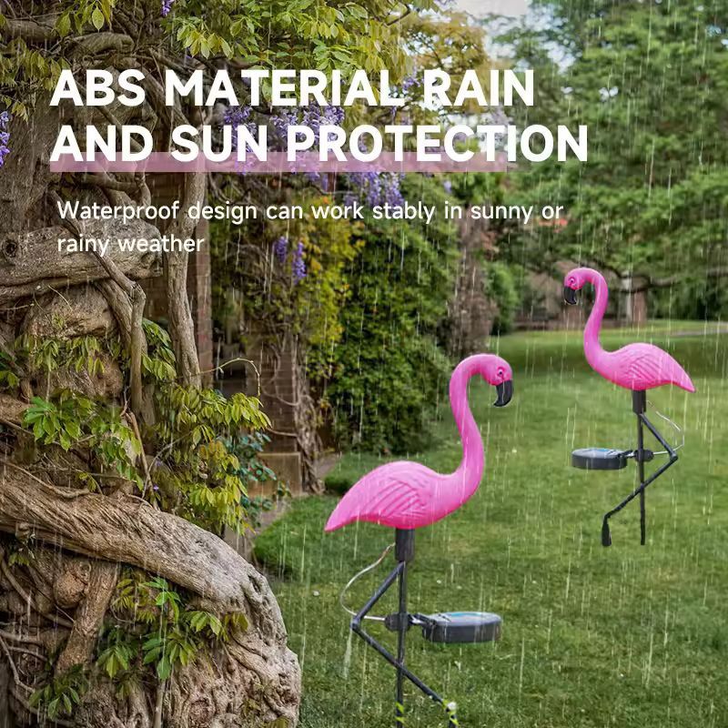GardenGlow Pink Flamingo Solar Landscape Light  Waterproof LED Outdoor Decor  Pathway Accent 3