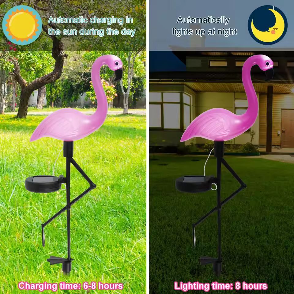 GardenGlow Pink Flamingo Solar Landscape Light  Waterproof LED Outdoor Decor  Pathway Accent 6