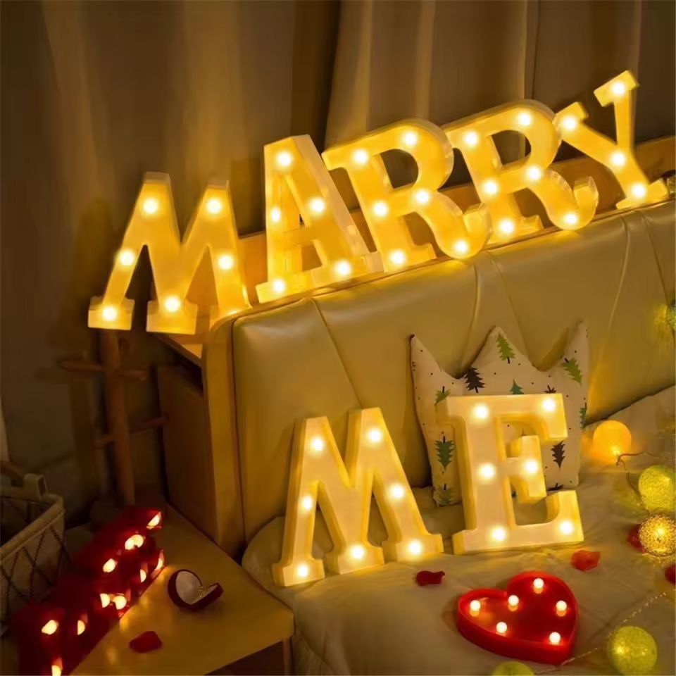 Radiant Letter  Number LED Decor Lamp  Personalized Home Wedding  Party Signage 5