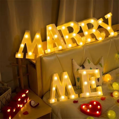 Radiant Letter  Number LED Decor Lamp  Personalized Home Wedding  Party Signage 5