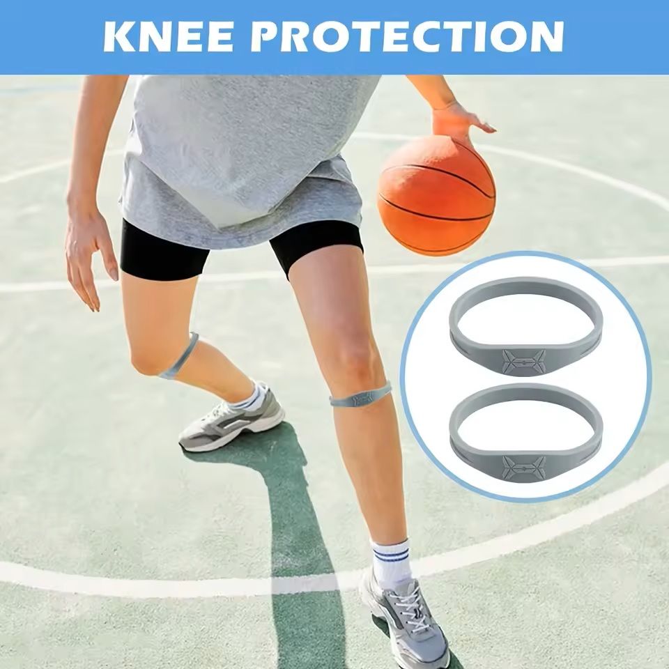 2PCS Compression Knee Pad Patella Strap High Elasticity Shock Absorbing Sports Knee Stabilizer