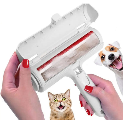 Pet Hair Remover Roller with Self Cleaning Base
