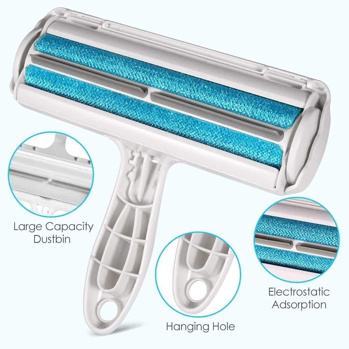 Pet Hair Remover Roller With Self Cleaning Base 1