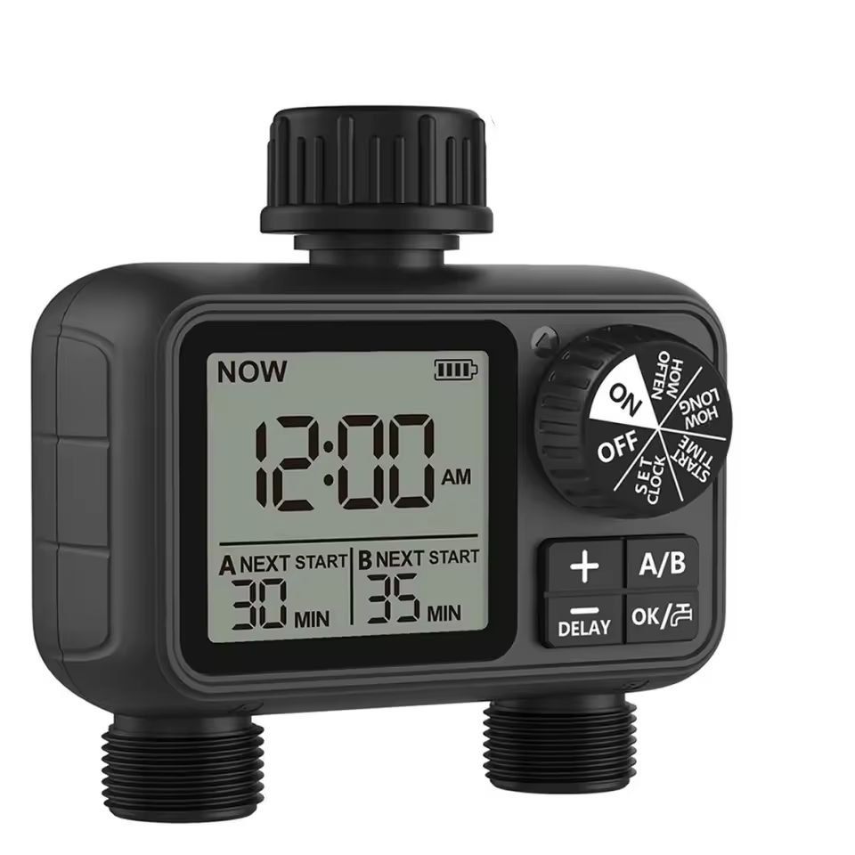 SmartDual Garden Irrigation Timer  2Outlet Digital Faucet Controller For Lawn  Garden 3