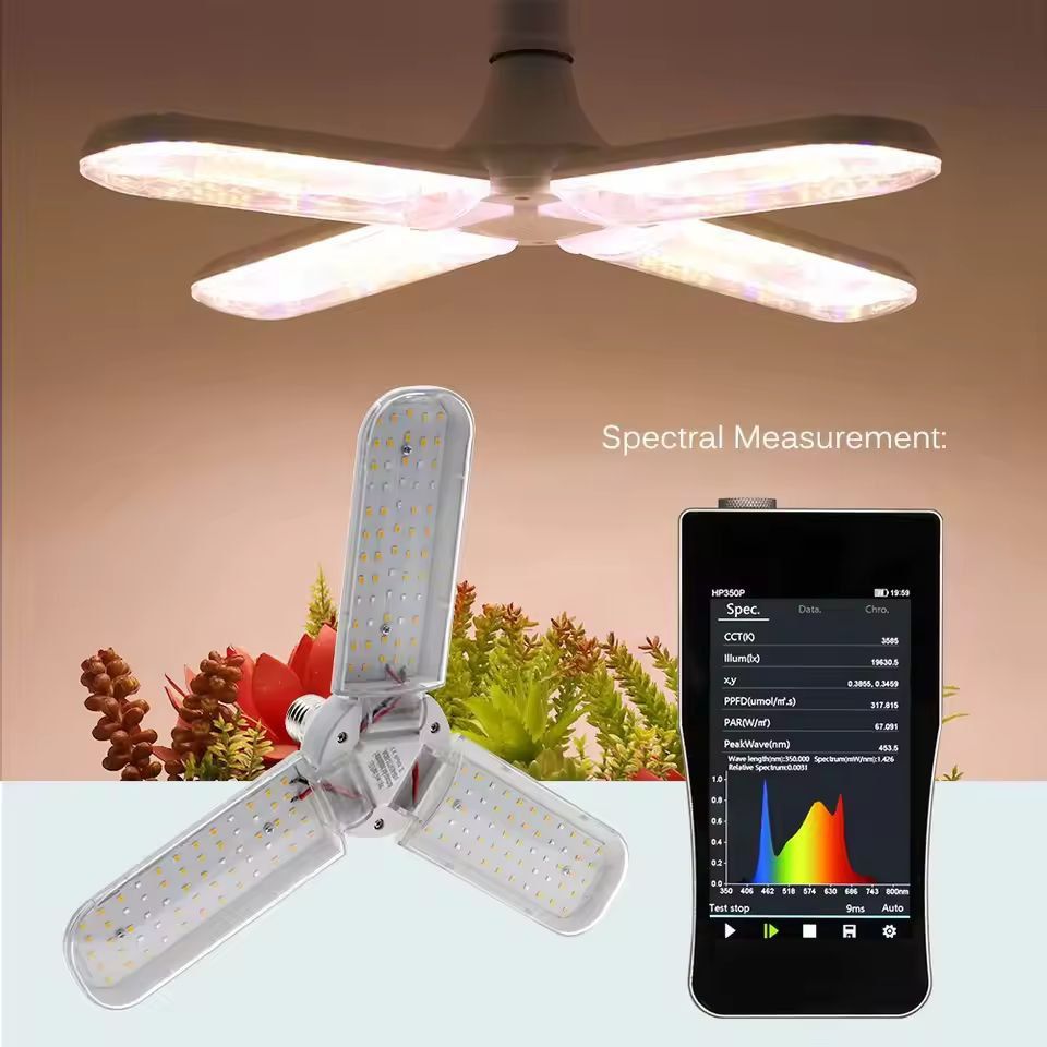 IndoorGarden Pro E27 FullSpectrum Foldable LED Grow Lamp 24 W36 W48 W 2