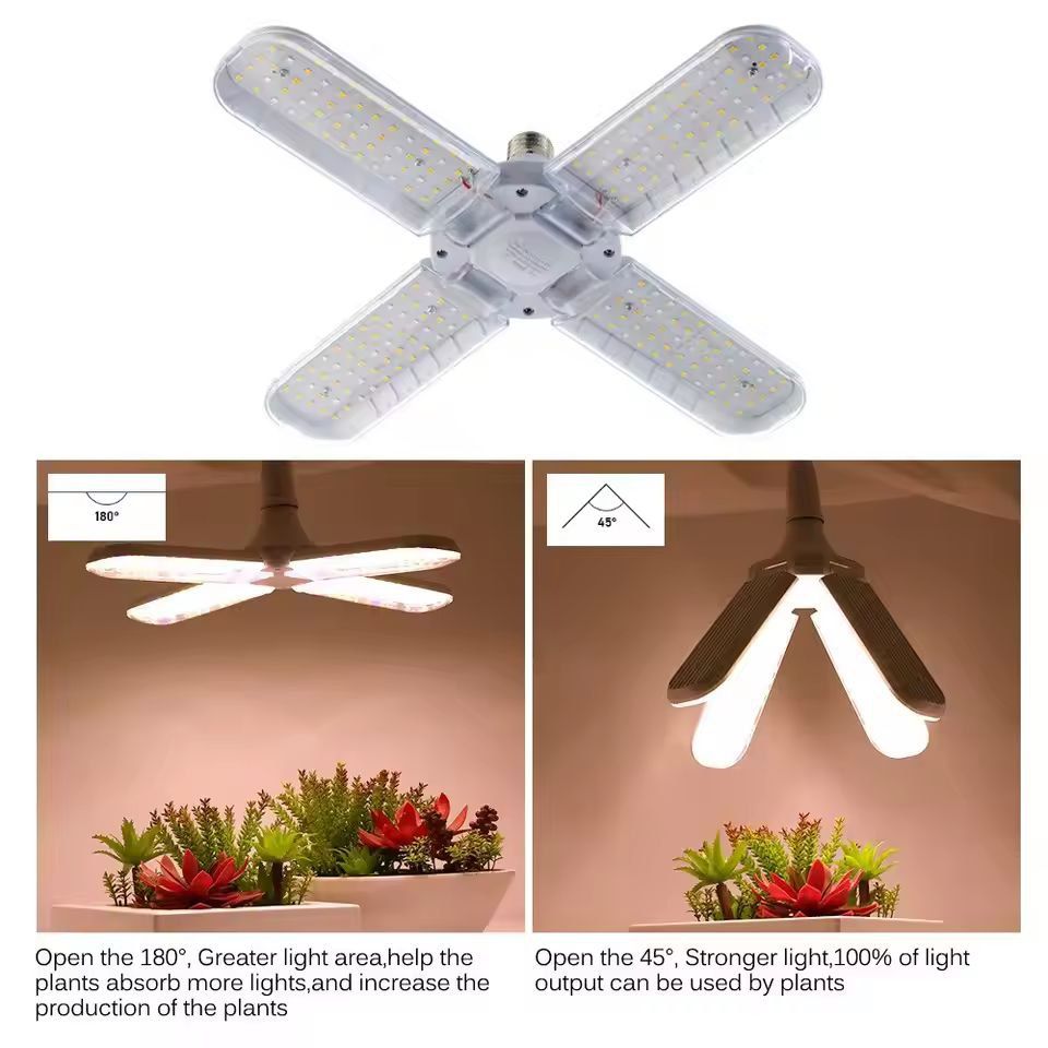 IndoorGarden Pro E27 FullSpectrum Foldable LED Grow Lamp 24 W36 W48 W 4