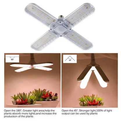 IndoorGarden Pro E27 FullSpectrum Foldable LED Grow Lamp 24 W36 W48 W 4