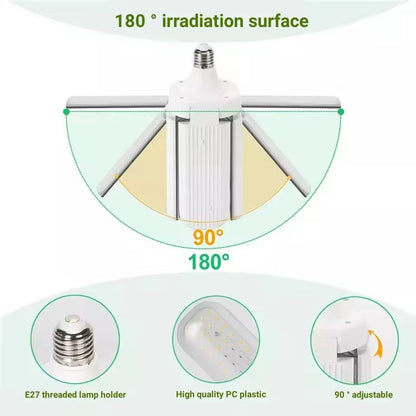 IndoorGarden Pro E27 FullSpectrum Foldable LED Grow Lamp 24 W36 W48 W 5