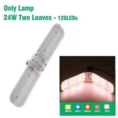 IndoorGarden Pro E27 FullSpectrum Foldable LED Grow Lamp 24 W36 W48 W 6