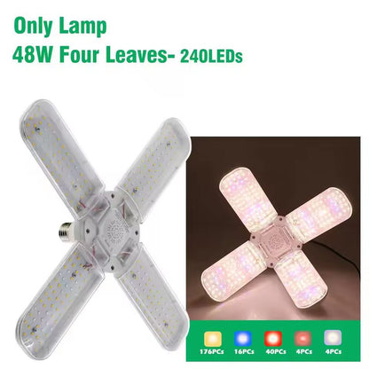 IndoorGarden Pro E27 FullSpectrum Foldable LED Grow Lamp 24 W36 W48 W 8