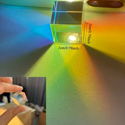 Optical Glass X Cube RGB Beam Splitter Prism For Science Experiments Education  Classroom Physics 2