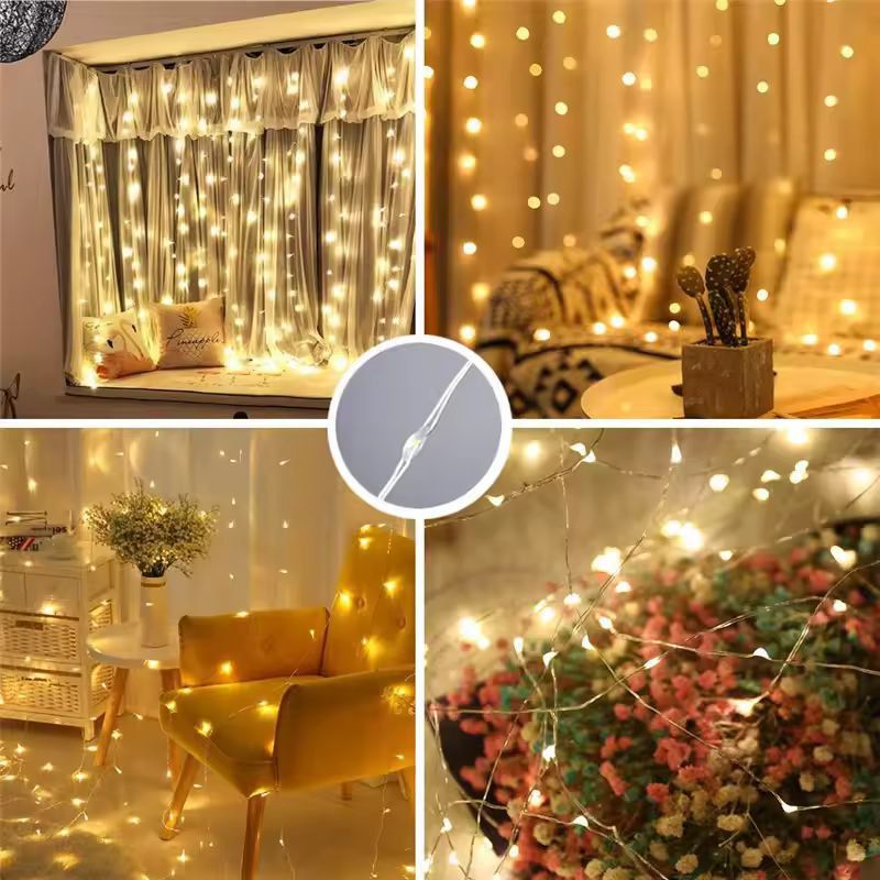 Enchanted Rainbow LED Curtain Lights  USB Fairy String Lights For Bedroom Wedding  Festive Decor 1