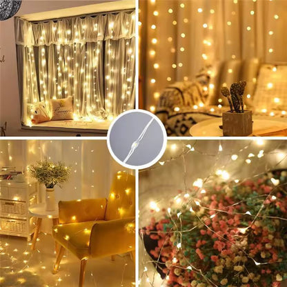 Enchanted Rainbow LED Curtain Lights  USB Fairy String Lights For Bedroom Wedding  Festive Decor 1