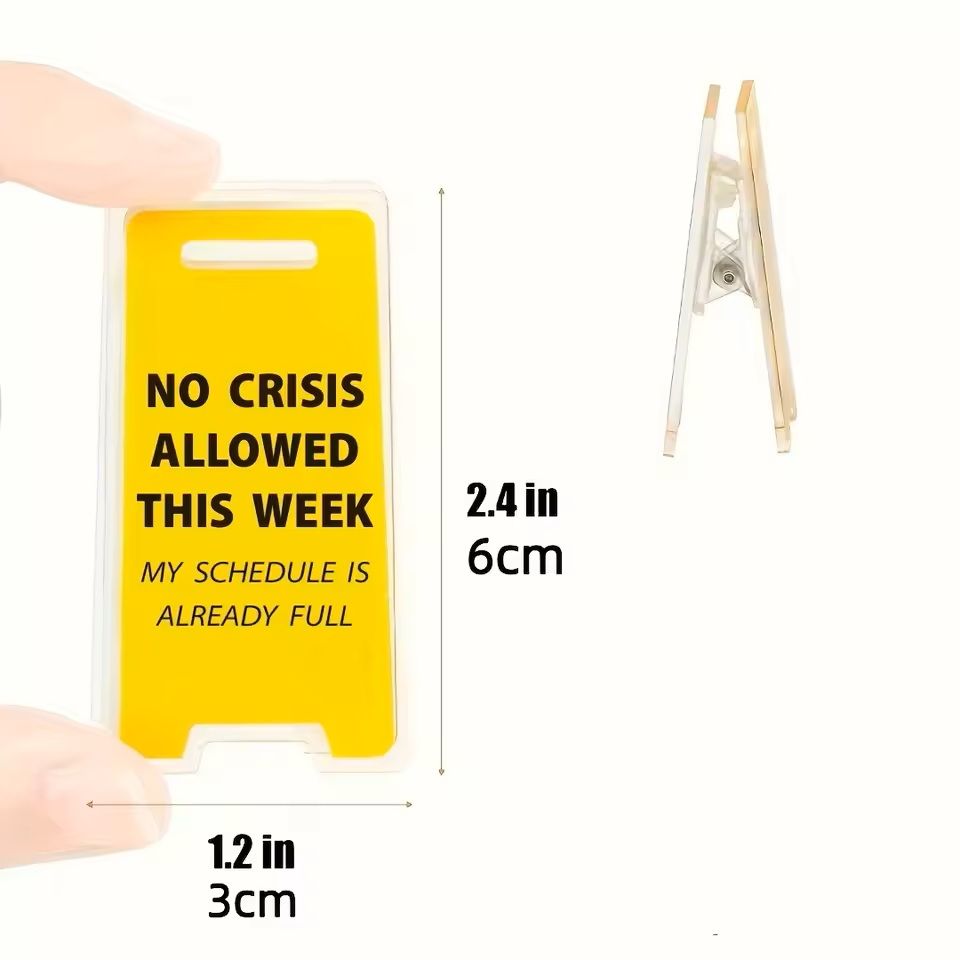 This Weeks Ban on Crisis Acrylic Desk Sign Funny Office Decoration & Humorous Gift for Men & Women