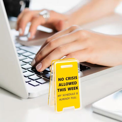 This Weeks Ban On Crisis Acrylic Desk Sign Funny Office Decoration  Humorous Gift For Men  Women 4