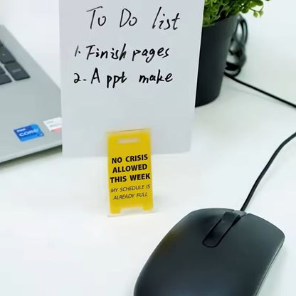 This Weeks Ban On Crisis Acrylic Desk Sign Funny Office Decoration  Humorous Gift For Men  Women 6