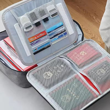 SmartDocs 3-Layer File Organizer Briefcase – Premium Document Organizer & Travel File Folder Holder Bag