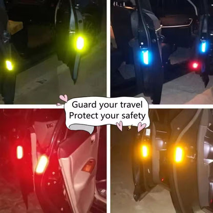SecureVision Reflective Car Door Warning Tape  4Piece Safety Decal Set For Night Visibility 7