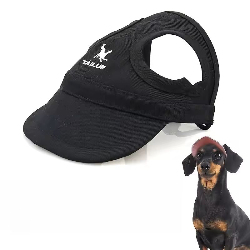 Adjustable PVC Dog Sun Hat Waterproof Pet Hat With Elastic Band For Small Medium  Large Breeds 2