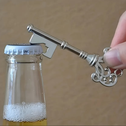 Vintage Crown Key Shape Bottle Opener, Barware Tool for Household, Wedding Gift, Kitchen Gadget