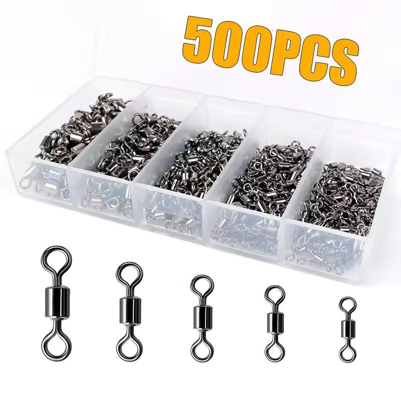 Ultimate Pro Fishing Swivels Kit  BallBearing Rolling Swivel Connectors For Saltwater  Freshwater 9