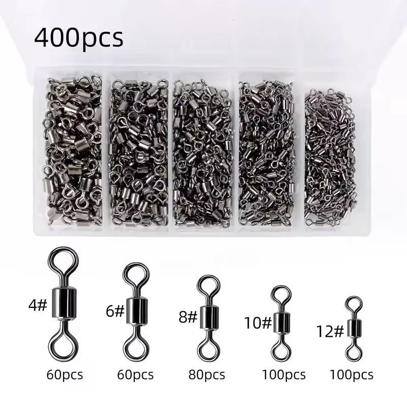 Ultimate Pro Fishing Swivels Kit  BallBearing Rolling Swivel Connectors For Saltwater  Freshwater 3