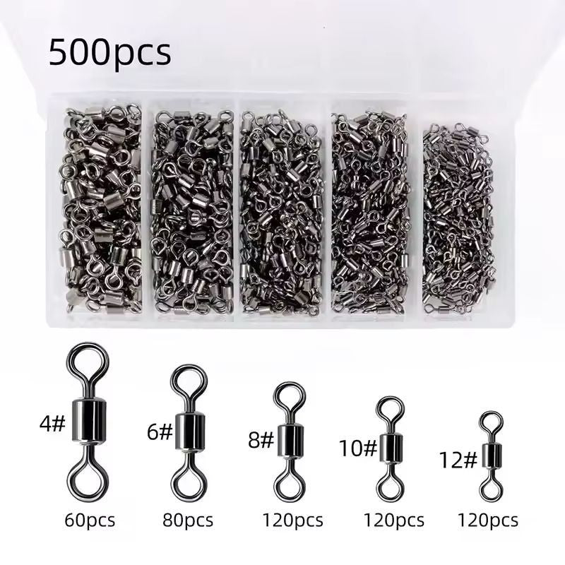 Ultimate Pro Fishing Swivels Kit  BallBearing Rolling Swivel Connectors For Saltwater  Freshwater 4