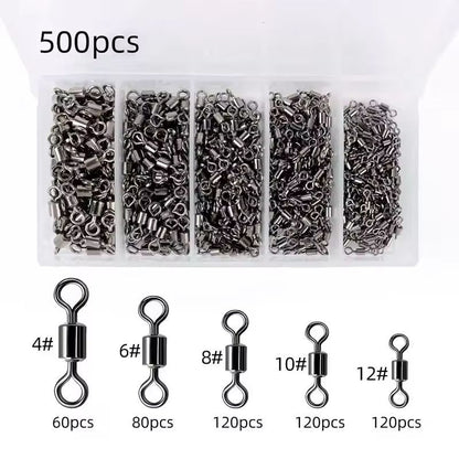 Ultimate Pro Fishing Swivels Kit  BallBearing Rolling Swivel Connectors For Saltwater  Freshwater 4