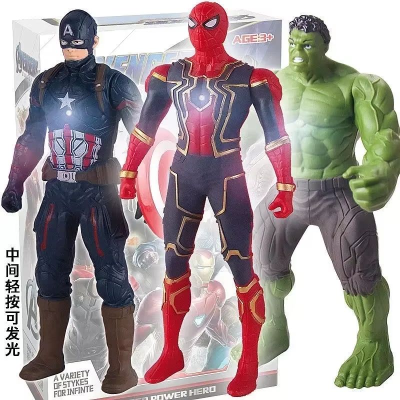 Marvel Superhero Trio 6.7-Inch Spider-Man, Hulk and Iron Man Action Figure Set