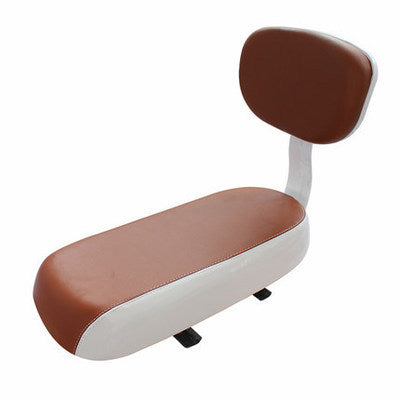 Children Seat With Back Rest Bicycle Back Seat Bike PU Leather Soft Cushion Rear Rack Water Resista 8