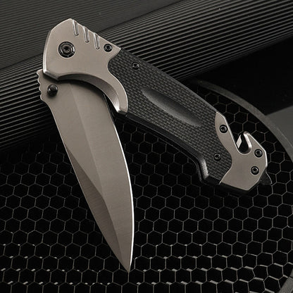 Tactical Defense Knife, Camping Pocket Knife, Outdoor Survival Folding Knife with Sharp Blade