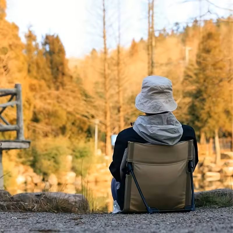 Ultra Lightweight Folding Chair Durable Aluminum Alloy Portable Seat For Camping Beach  Travel 7