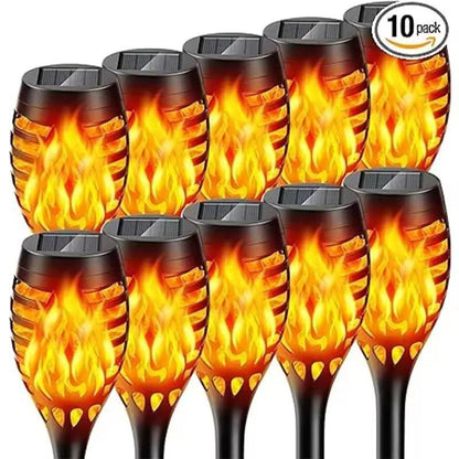 Solar Flame Torch Landscape Lights  Waterproof Flickering Outdoor Path  Garden Lamps 11