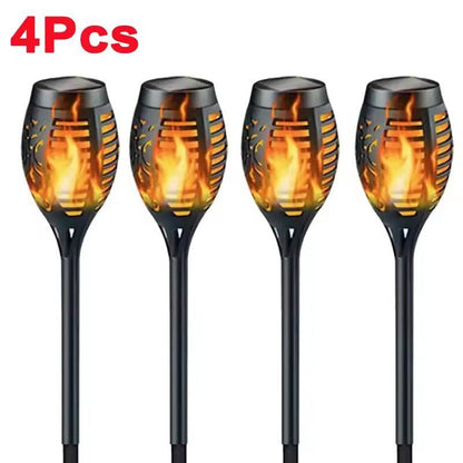 Solar Flame Torch Landscape Lights  Waterproof Flickering Outdoor Path  Garden Lamps 3