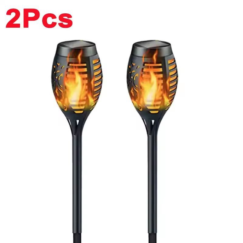 Solar Flame Torch Landscape Lights  Waterproof Flickering Outdoor Path  Garden Lamps 4