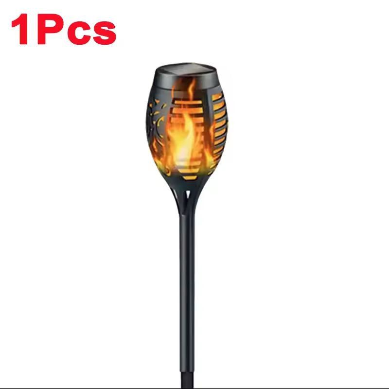 Solar Flame Torch Landscape Lights  Waterproof Flickering Outdoor Path  Garden Lamps 5